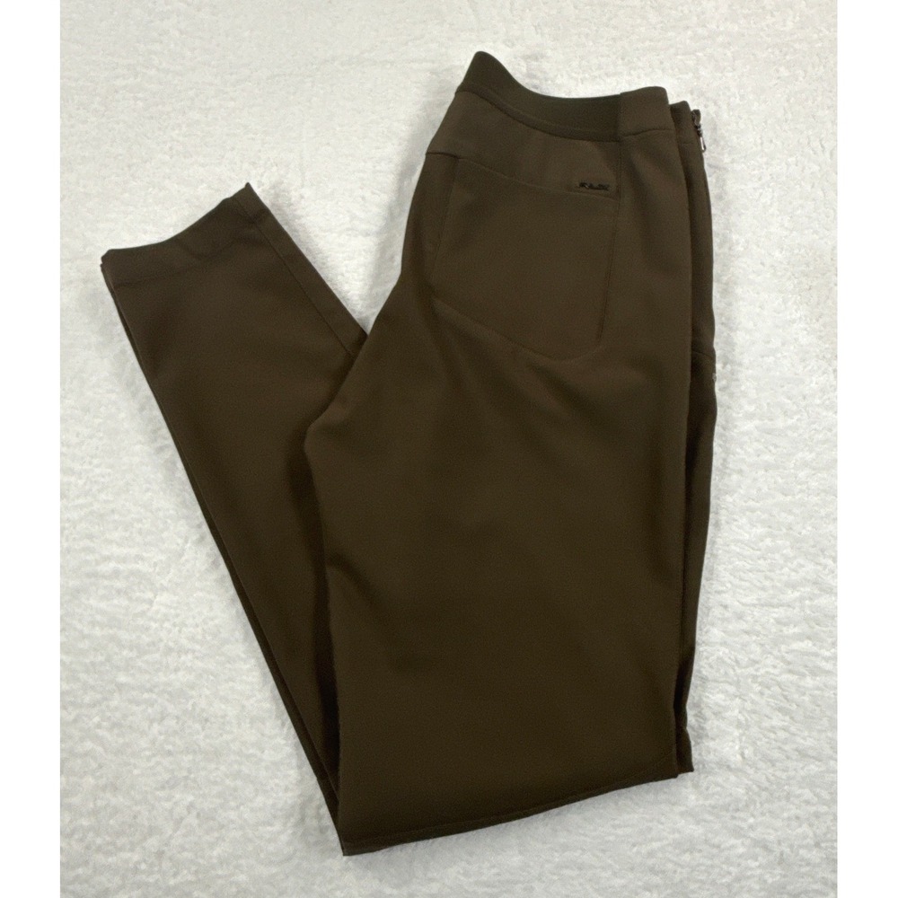 RLX Ralph Lauren Womens Size 8 Golf Pants Olive Brown Straight Leg Performance
